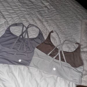 lululemon athletica Strappy Sports Bra - white & light purple 8